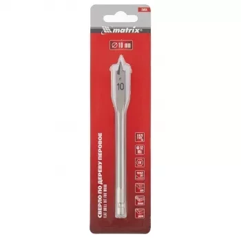 Сверло по дереву перовое 10 мм 6-гранный хвостовик MATRIX 70404 купить в Ноябрьске