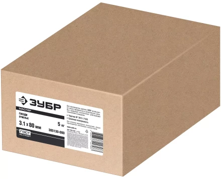 ЗУБР 80 x 3.1 мм, 5 кг, ершеные гвозди (305130-080) купить в Ноябрьске