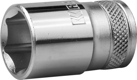 Торцовая головка KRAFTOOL &quot;INDUSTRIE QUALITAT&quot;, Cr-V, FLANK, хромосатинированная, 1/2&quot;, 17 мм 27805-17_z01 купить в Ноябрьске