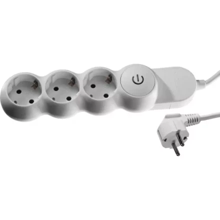 Удлинитель ЗУБР &quot;МАСТЕР&quot; электрический, ПВС сечение 1кв мм, выкл, заземл, защитная шторка, 3 гнезда, макс мощн 3500Вт, 3м 55039-3 купить в Ноябрьске