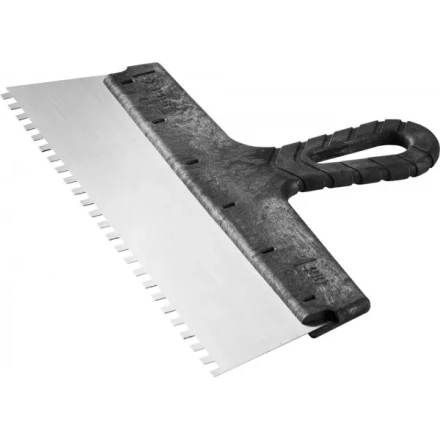 Шпатель ЗУБР "СТАНДАРТ" фасадный, стальное полотно, 300мм, зуб 6х6 10053-30 купить в Ноябрьске
