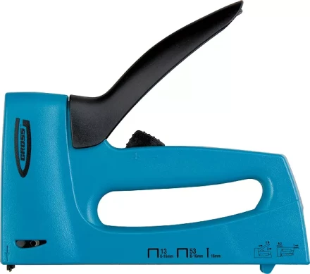 Степлер мебельный пластиковый корпус,регулировка удара тип скобы 13 53 300 6-16мм GROSS 41003 купить в Ноябрьске