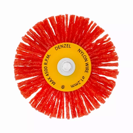 Щетка для дрели Denzel, 65 мм, Плоская, со шпилькой, нейлоновая щетина, 74433 купить в Ноябрьске