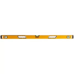 Уровень JCB коробчатый, магнитный, 2 фрезерованные базовые поверхности, 3 ампулы, крашенный, с ручками, 0,5мм/м, 120см JBL005