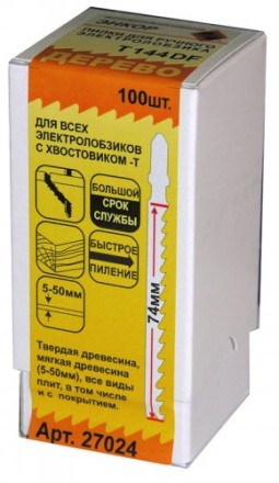 Пилка для электролобзика T144 DF BiM 1шт/100 Энкор 27024 купить в Ноябрьске
