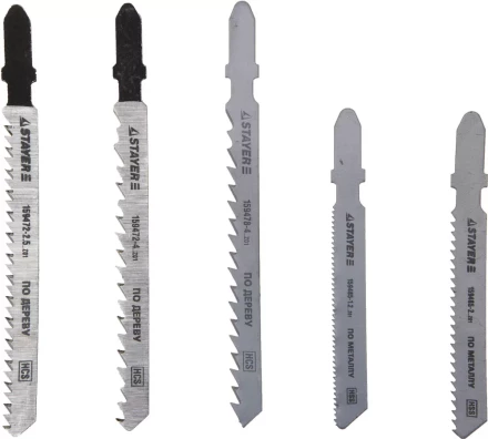 Набор STAYER &quot;STANDARD&quot; Полотна &quot;ХОББИ №2&quot; для эл. лобзика, по металлу, EU-хвост., 5шт 159489-H5_z01 купить в Ноябрьске