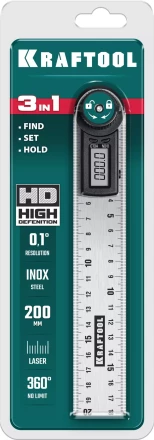 Транспортир-угломер ЗУБР из нержавеющей стали, многофункциональный, нониусный 34682 купить в Ноябрьске