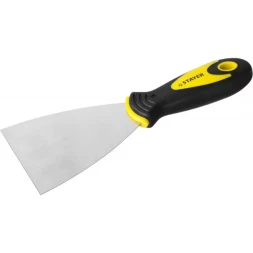 Шпатель STAYER "MASTER" нержавеющее профилированное полотно, 2к ручка, 100мм 10041-10