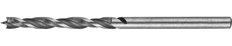 Сверло по дереву, двухленточное, спиральное, KRAFTOOL 29400-060-03, d=3x60мм 29400-060-03 купить в Ноябрьске