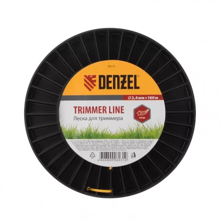Леска для триммера звезда  2,4 мм 160 м на Din катушке Россия Denzel 96131 купить в Ноябрьске