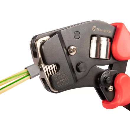 Пресс-клещи КВТ ПКВк-6т для опрессовки втулочных наконечников до 6 мм (102038) купить в Ноябрьске