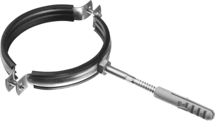 ЗУБР &quot;МАСТЕР&quot;. Хомут трубный с гайкой, оцинкованный, в комплекте с сантехнической шпилькой и дюбелем, 4&quot;, 1шт 37866-108-116 купить в Ноябрьске