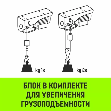 Мини таль электрическая комбинированная HITCH РА500 250/500кг 12/6м 220В (SZ086108) купить в Ноябрьске