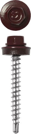 Саморезы ЗУБР окраш., RAL 3005 темно-красн., для крепл. кров. матер. к дерев. обреш., 4.8x80мм, 140шт 4-300315-48-080-3005 купить в Ноябрьске