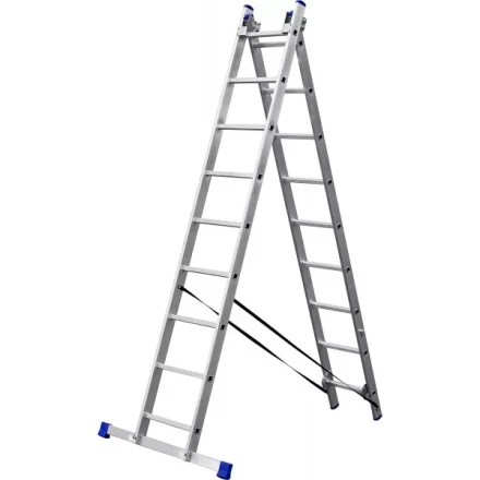 Лестница ЗУБР универсальная, двухсекционная со стабилизатором, 9 ступеней 38821-09 купить в Ноябрьске