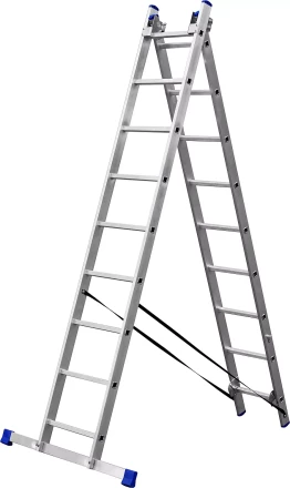 Лестница ЗУБР универсальная, двухсекционная со стабилизатором, 9 ступеней 38821-09 купить в Ноябрьске