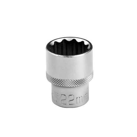 Головка торцевая 22 мм двенадцатигранная CrV под квадрат 1/2 хромированная Stels 13668 купить в Ноябрьске