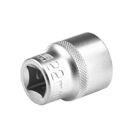 Головка торцевая 22 мм двенадцатигранная CrV под квадрат 1/2 хромированная Stels 13668 купить в Ноябрьске