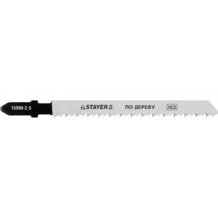 Полотна STAYER &quot;PROFI&quot;, T101B, для эл/лобзика, HCS, по дереву, ДСП, ДВП, EU-хвост., шаг 2,5мм, 75мм, 2шт 15990-2.5_z01 купить в Ноябрьске