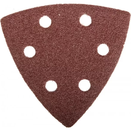 Треугольник шлифовальный ЗУБР "МАСТЕР" универсальный на велкро основе, 6 отверстий, Р60, 93х93х93мм, 5шт 35583-060 купить в Ноябрьске