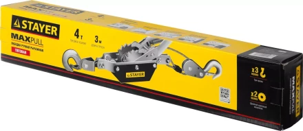 Лебедка STAYER &quot;MAXPull&quot; рычажная, тросовая, 4т/3м 4310-4 купить в Ноябрьске