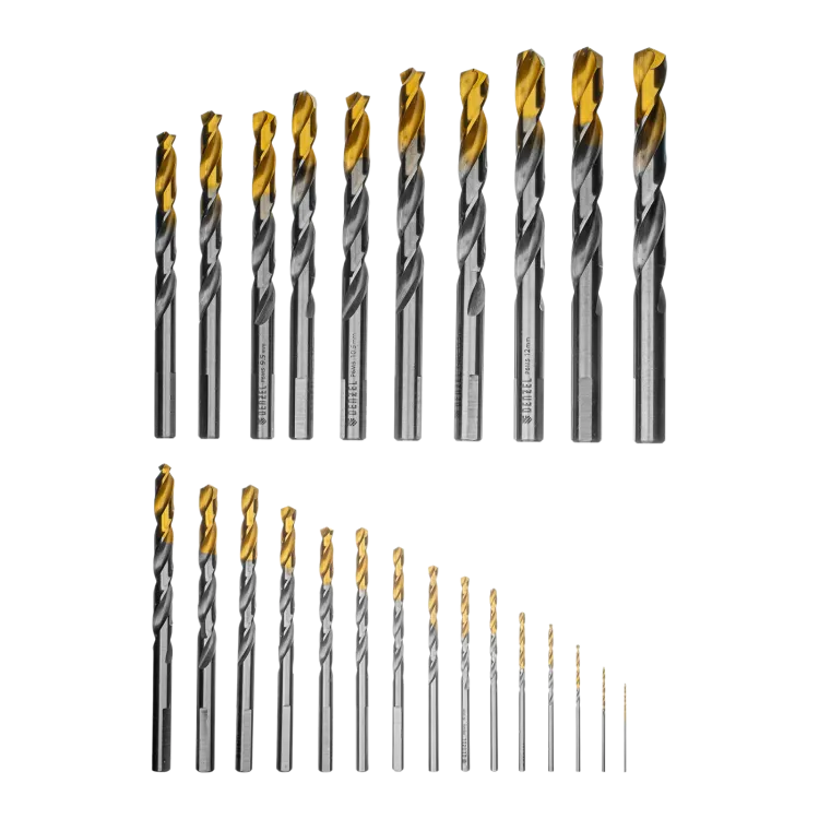 Набор сверл по металлу Denzel 723009, 1-13 мм, Р6М5-TiN, Golden Tip, 25 шт купить в Ноябрьске
