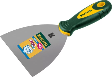 Шпательная лопатка KRAFTOOL с 2-компонент ручк, профилиров нержав полотно, 125мм 10035-125 купить в Ноябрьске
