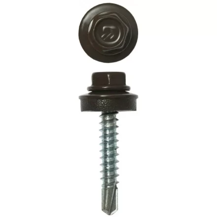 Саморезы ЗУБР окраш., RAL 8028 земел.-коричн., для крепл. кров. матер. к дерев. обреш., 4.8х29мм, 2500шт 4-300310-48-029-8028 купить в Ноябрьске