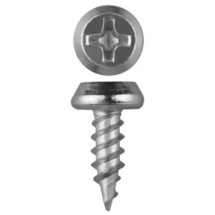 Саморезы ЗУБР &quot;МАСТЕР&quot; оцинкованные, для крепления лист. металла до 0.9 мм, полуцилиндр. головка, 3.5x11мм, 55шт 300126-35-11 купить в Ноябрьске