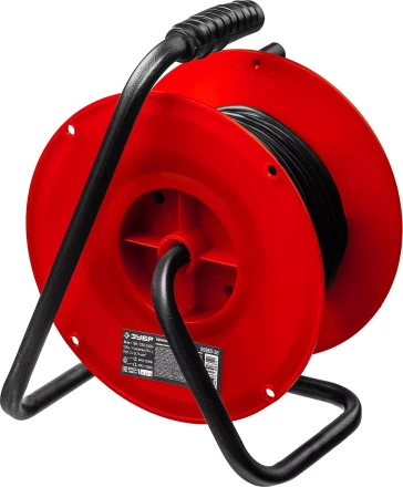 Удлинитель на катушке &quot;ПВС 307&quot;, 30 м, 2500 Вт, 4 гнезда, ПВС 3х0,75 кв мм, ЗУБР 55083-30 купить в Ноябрьске