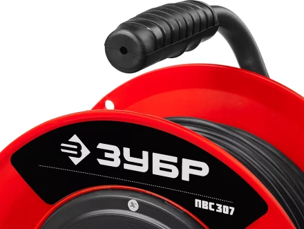 Удлинитель на катушке &quot;ПВС 307&quot;, 30 м, 2500 Вт, 4 гнезда, ПВС 3х0,75 кв мм, ЗУБР 55083-30 купить в Ноябрьске