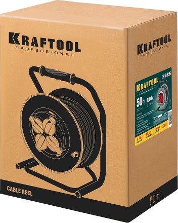 Силовые удлинители на стальной катушке  HEAVY DUTY 4.0, кабель КГ 3х2,5 кв мм 55086-50 купить в Ноябрьске