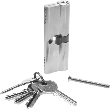 Механизм ЗУБР &quot;МАСТЕР&quot; цилиндровый, тип &quot;ключ-ключ&quot;, цвет хром, 5-PIN, 80мм 52101-80-2 купить в Ноябрьске