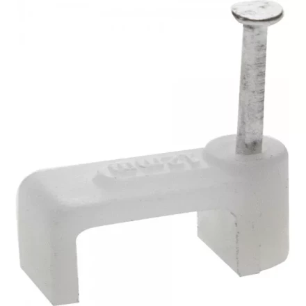 ЗУБР &quot;МАСТЕР&quot;. Скоба-держатель для плоского кабеля, с оцинкованным гвоздем, 8 мм, 50 шт 45112-08 купить в Ноябрьске