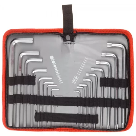 Набор ключей имбусовых ЗУБР &quot;МАСТЕР&quot;Cr-V,нейлон чехол,HEX 1,5-10 мм длинные 9 шт,TORX Т10-Т50  длинные 9 шт 27463-H18 купить в Ноябрьске