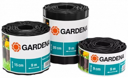 Бордюр черный 20 см , длина 9 м GARDENA купить в Ноябрьске