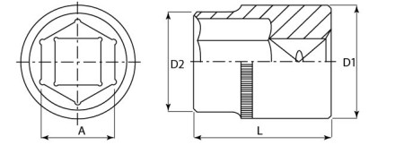 Головка торцевая 3/8&quot;DR  6 мм  S04H3106  Jonnesway 48009 купить в Ноябрьске