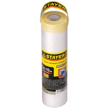 Пленка STAYER &quot;PROFESSIONAL&quot; защитная с клейкой лентой &quot;МАСКЕР&quot;, HDPE, 9мкм, 1,4х15м 12255-140-15 купить в Ноябрьске