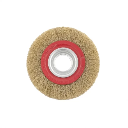 Щетка для точила 200 мм посадка 32 мм плоская латунированная витая проволока MTX 74662 купить в Ноябрьске