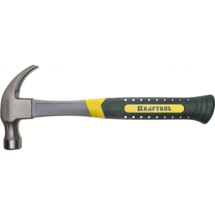 Молоток-гвоздодер 450 г с фиберглассовой рукояткой, KRAFTOOL 20280-450 20280-450 купить в Ноябрьске