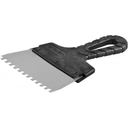 Шпатель ЗУБР &quot;МАСТЕР&quot; ФАСАДНЫЙ, нержавеющее полотно, 150мм, зуб 6х6мм 10078-15-06 купить в Ноябрьске