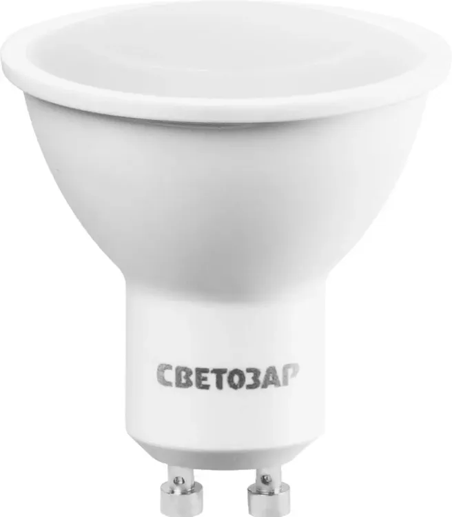Лампы СВЕТОЗАР светодиодные "LED technology", цоколь GU10, теплый белый свет (3000К), 220В, 5Вт (35) 44560-35_z01 купить в Ноябрьске