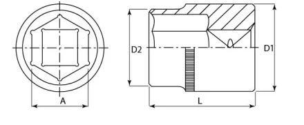 Головка торцевая 3/8&quot;DR 7 мм S04H3107  Jonnesway 48010 купить в Ноябрьске