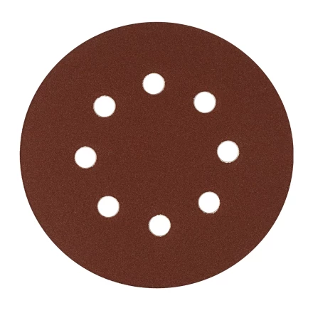 Круг абразивный на ворсовой подложке под &quot;липучку&quot;, перфорированный, P 150, 125 мм, 5 шт Сибртех 738077 купить в Ноябрьске