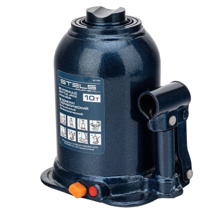 Домкрат гидравлический бутылочный телескопический Stels 51151, 10 т, подъем 180-430 мм купить в Ноябрьске
