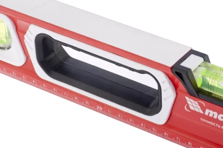 Уровень алюминиевый магнитный 600 мм с зеркальным глазком MATRIX 2 компонентные рукоятки артикул 34731 купить в Ноябрьске