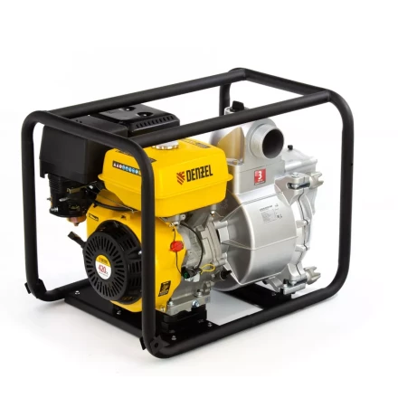 Мотопомпа бензиновая для грязной воды PX-80D, 15 л.с, 3&quot;, 1500 л/мин, глубина 8 м , напор 30 м Denzel 99204 купить в Ноябрьске