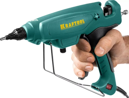 Пистолет клеевой (термоклеящий) &quot;PRO&quot;, KRAFTOOL 06843-300-12, электр, двухкомп корпус, регулятор темп, выход клея 1,5 кг/час, d=12мм, 300Вт 06843-300-12 купить в Ноябрьске