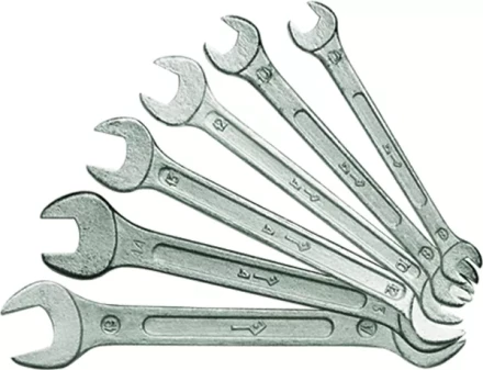 Набор ключей рожковых 8 х 22 мм 7 шт. оцинкованный (КЗСМИ) Россия 15240 купить в Ноябрьске